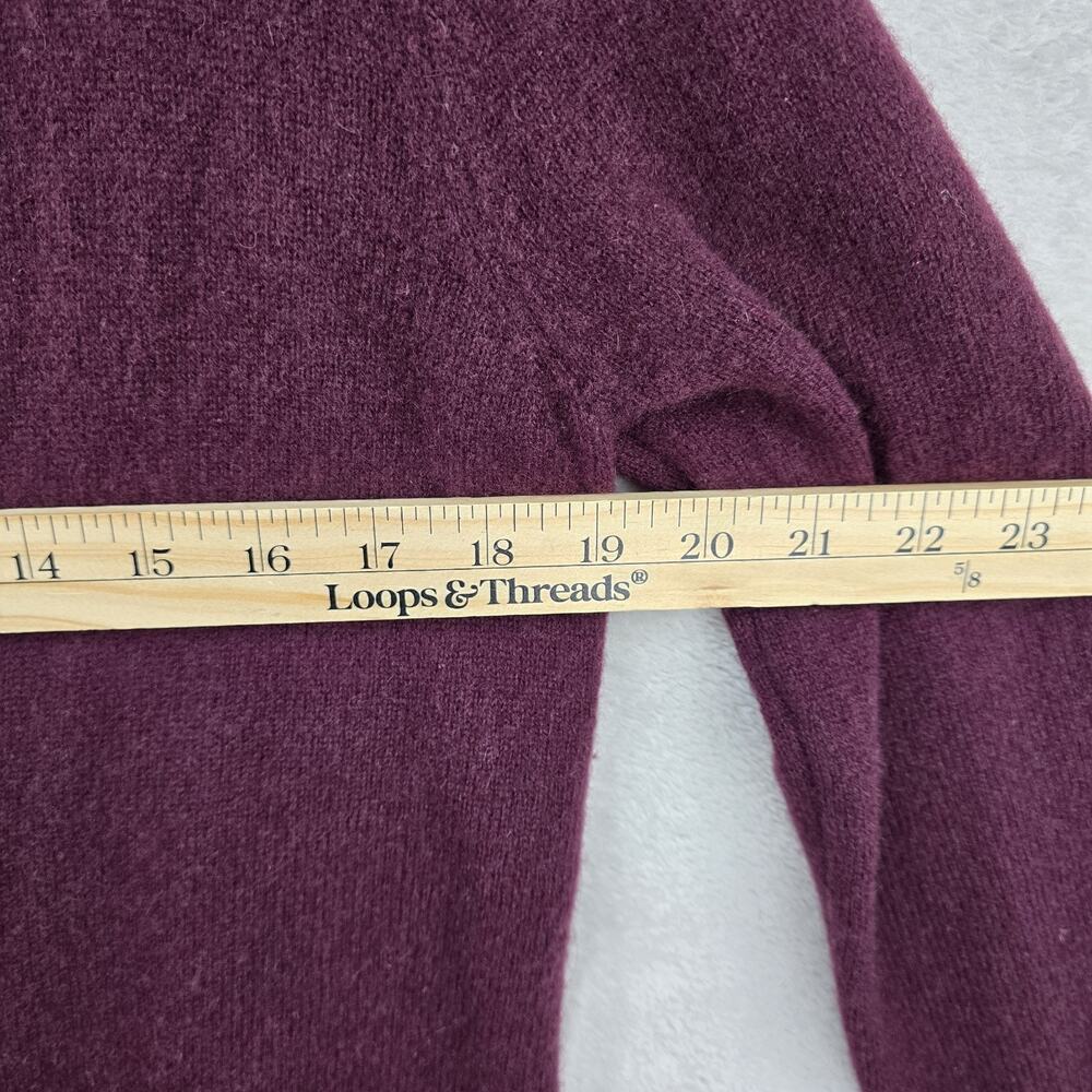 41 Hawthorn Cashmere Sweater Woman Large Maroon Cardigan Heritage Academia FLAWS - Picture 12 of 14